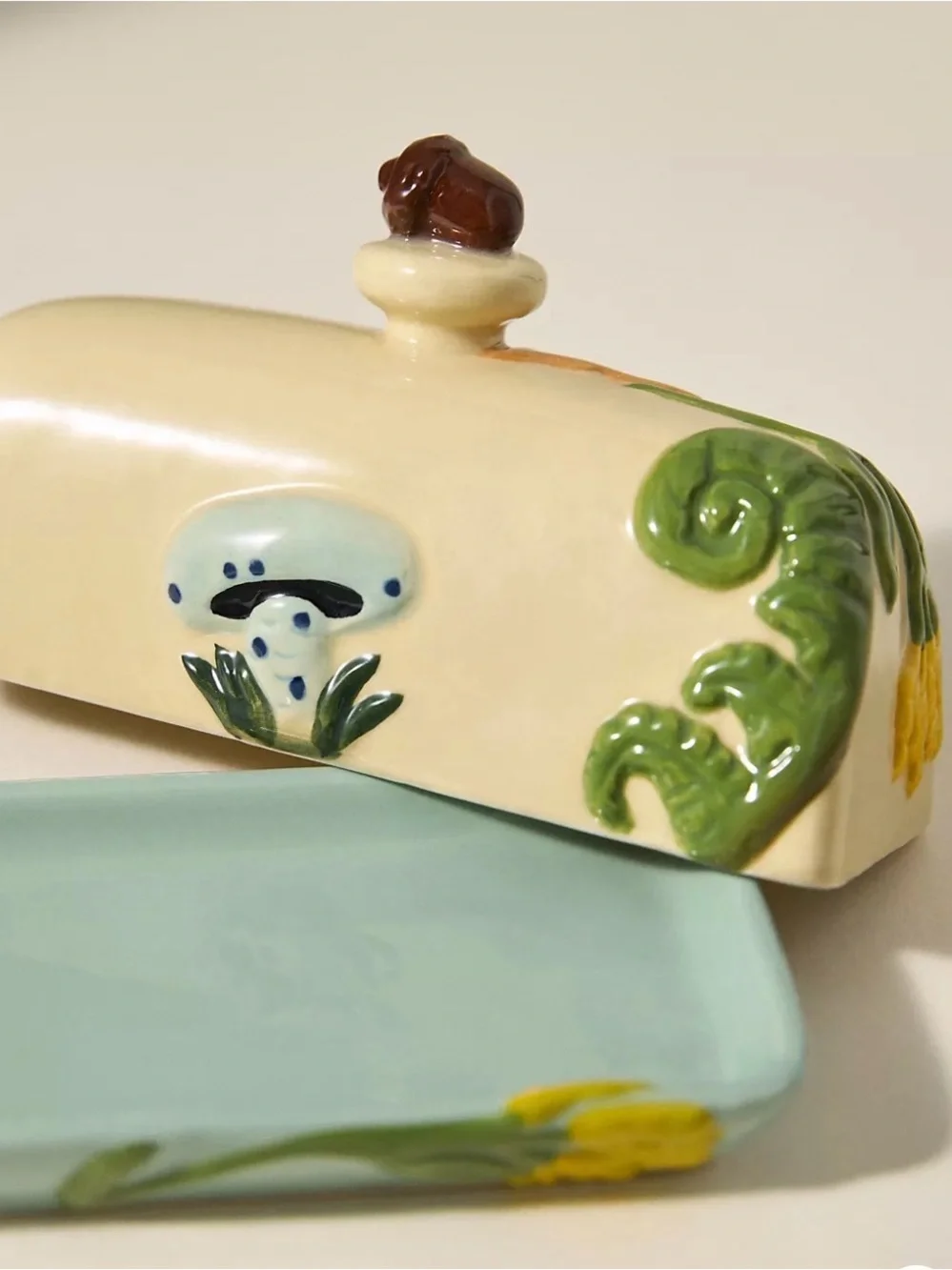 Anthropologie NWT The Faye Icon Stoneware Butter Dish